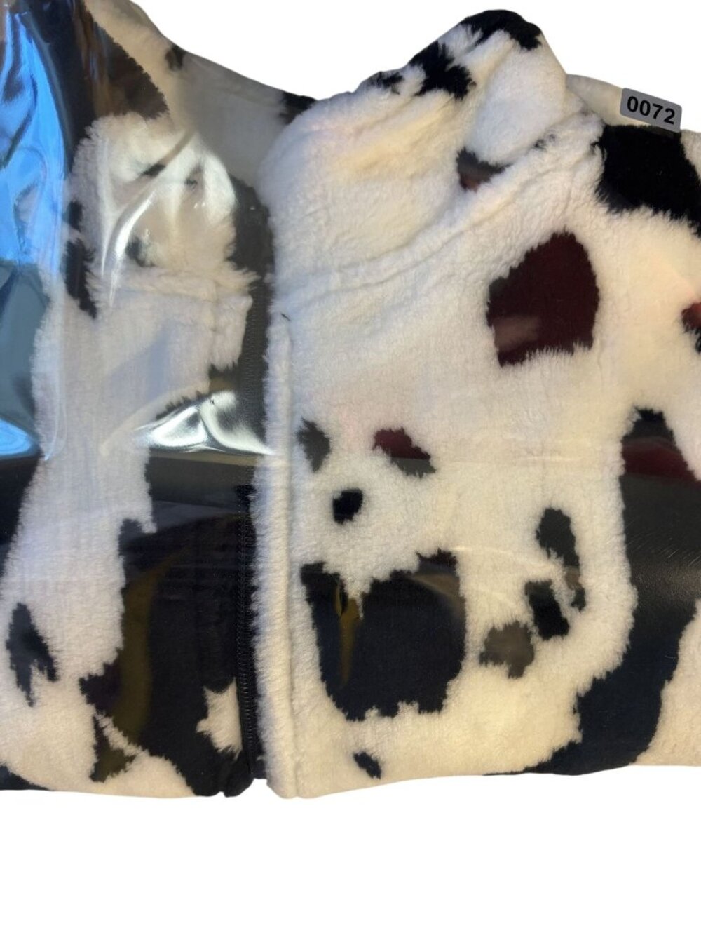 Black Mountain Outdoor Cow Print Fleece Jacket Youth XL Full Zip Warm Plush Soft - Picture 10 of 11